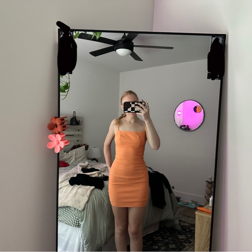 Blue Blush Orange Mini Dress